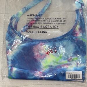 #86 iHeartRaves Blue Tie-Dye Crop Top